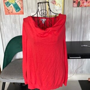 Calvin Klein coral cowl neck sweater Sz Medium